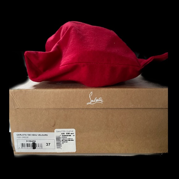 Christian Louboutin CARLOTA 160 Grege 37 Worn Once - Picture 3 of 12